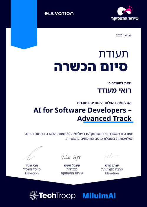 AI for Software Developers Certificate