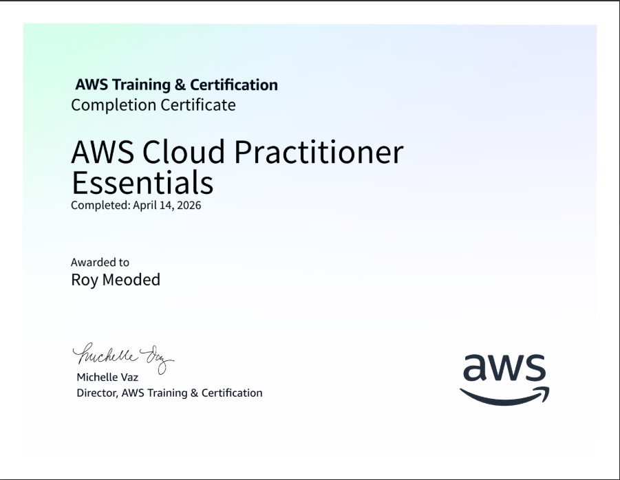 AWS Cloud Practitioner Certificate